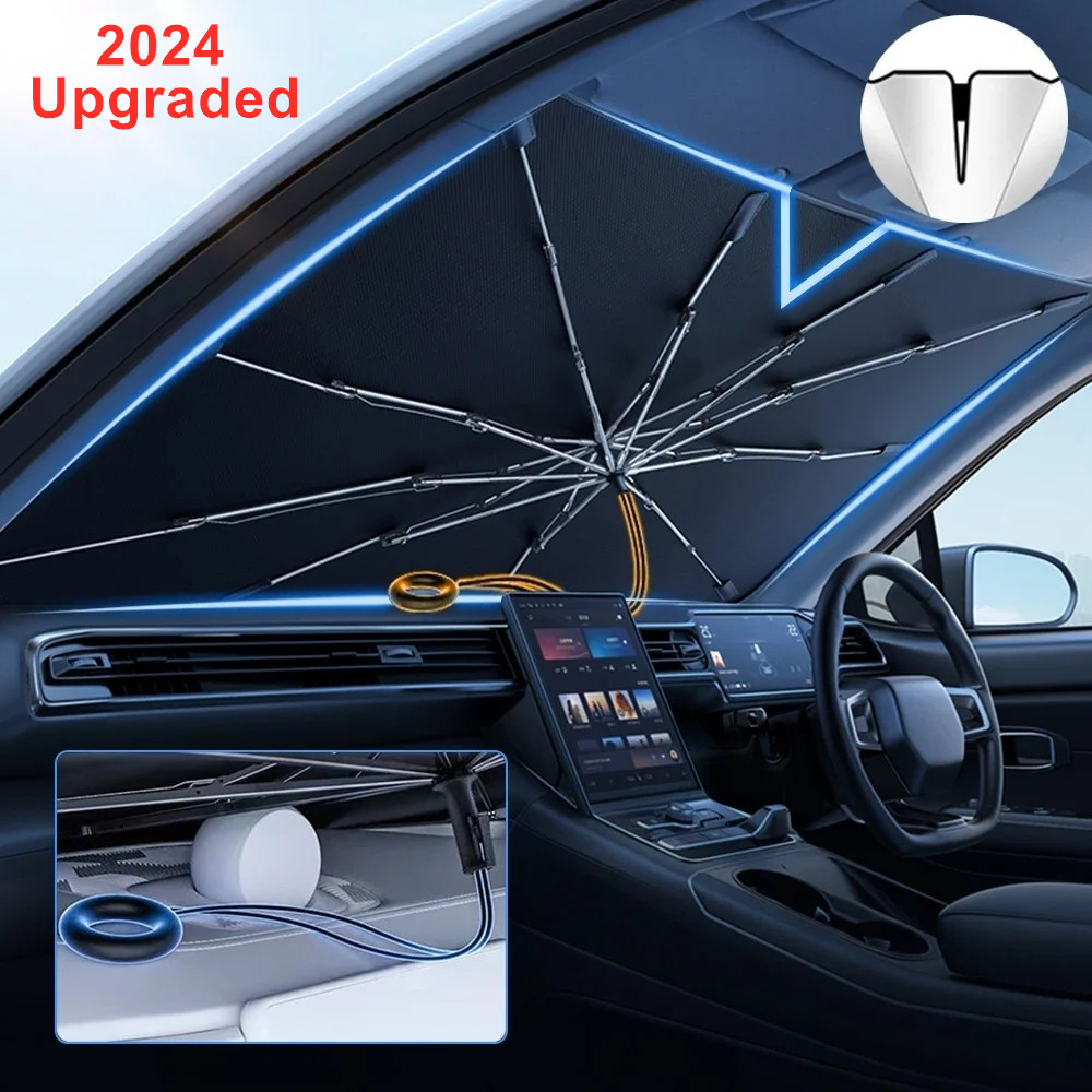 Car Sunshade Windshield Umbrella Foldable - NOWOŚĆ Ulepszona osłona przeciwsłoneczna na przednią