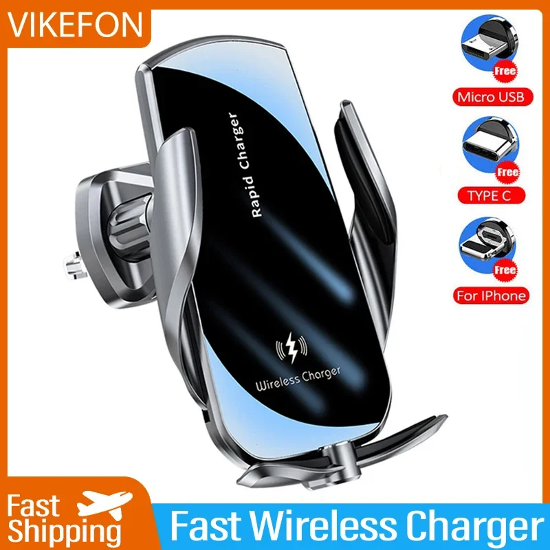 Wireless Car Charger Mount Fast Charging - Ładowarka bezprzewodowa VIKEFON 30 W Automatyczna