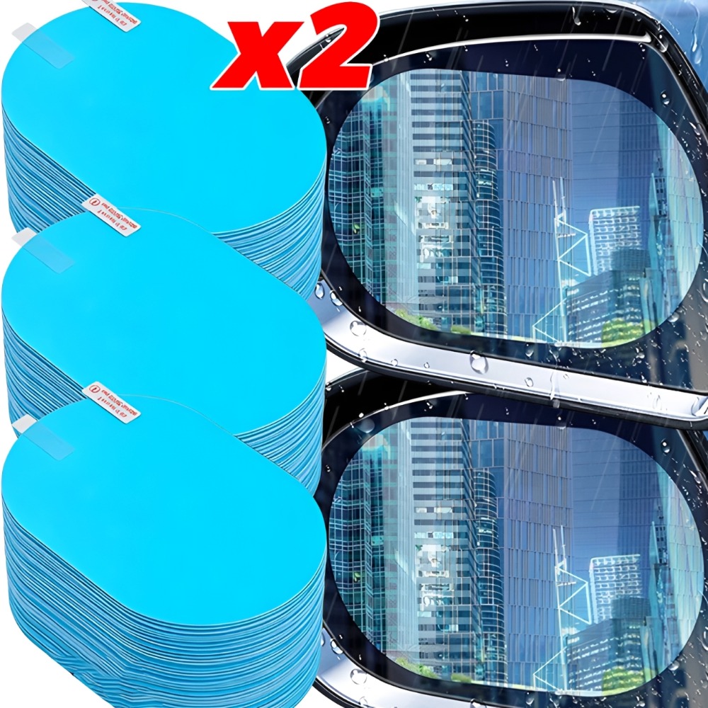 Anti Glare Car Rearview Mirror Film - 2/1 szt. Uniwersalna folia przeciwmgielna, przeciwodblaskowa,