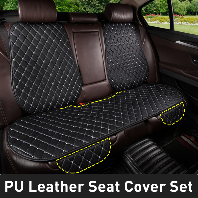 Leather Car Seat Covers Full Set Universal - Pokrowce na siedzenia samochodowe z ekoskóry