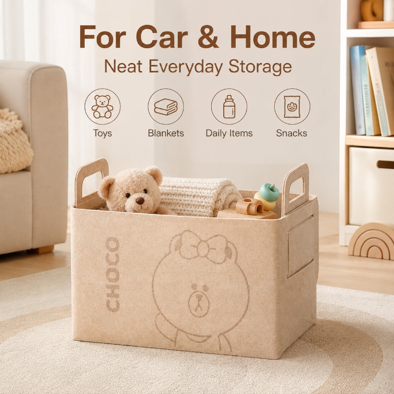 Car Trunk Organizer Foldable Storage Box - 20-litrowy duży organizer z filcu w