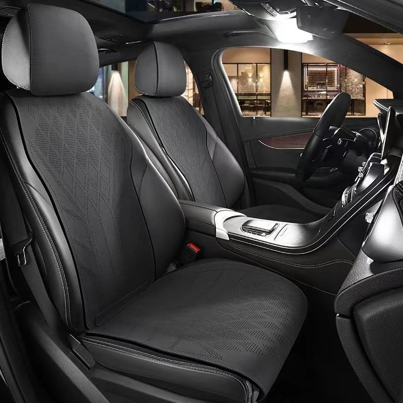 Leather Car Seat Covers Full Set Universal - Pokrowiec na siedzenia samochodowe ze skóry