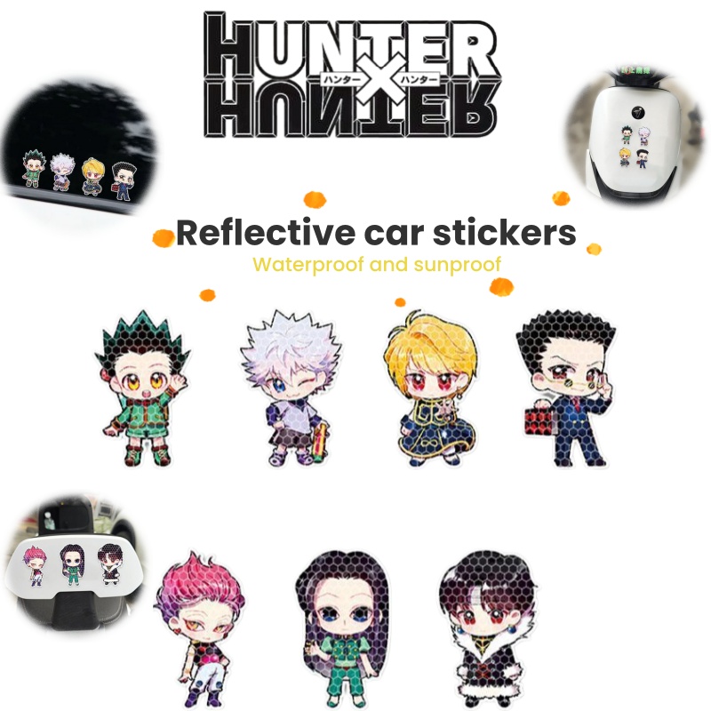Motorcycle Parts - Anime Full-Time Hunter Mocna Odblaskowa Naklejka