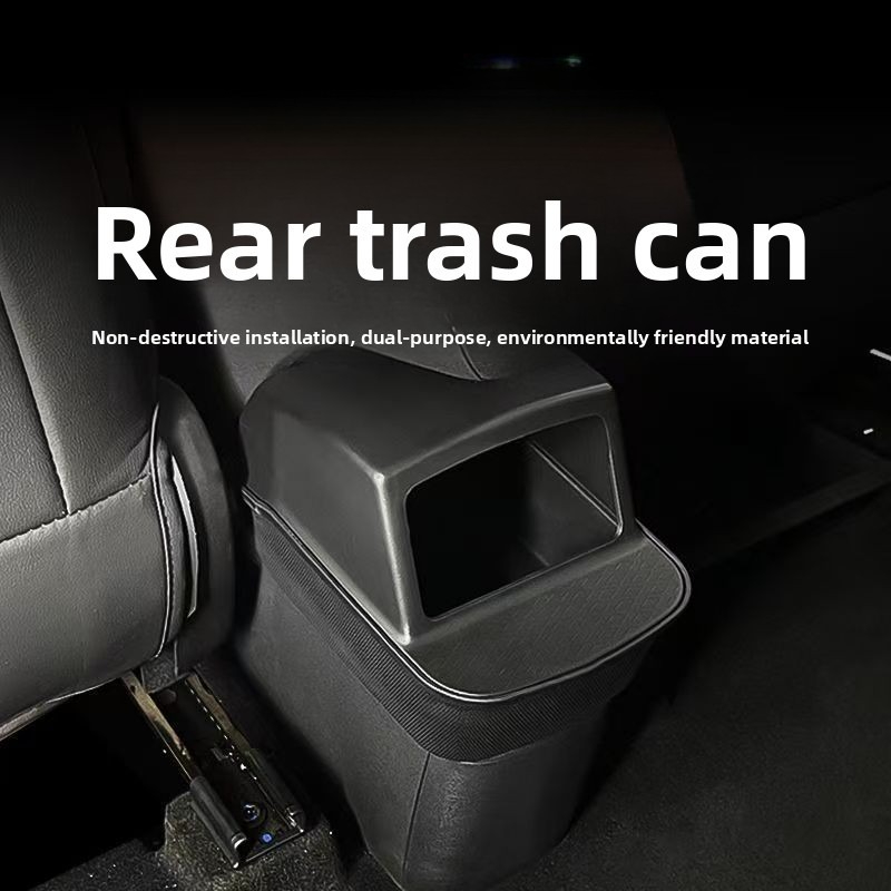 Waterproof Car Trash Can With Lid - Silikonowy tylny schowek na śmieci do