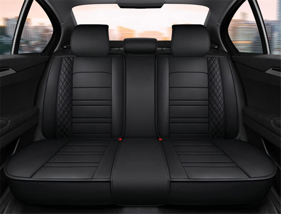 Leather Car Seat Covers Full Set Universal - Pokrowiec na poduszkę fotela samochodowego, zestaw