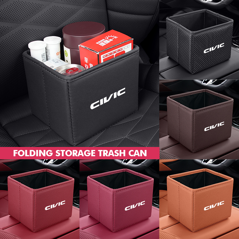 Waterproof Car Trash Can With Lid - Składany kosz na śmieci do samochodu,