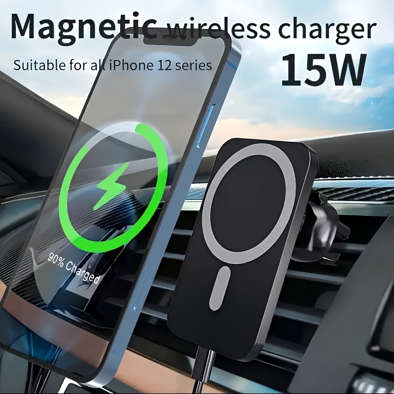 Wireless Car Charger Mount Fast Charging - Magnetyczna ładowarka samochodowa 15W z funkcją