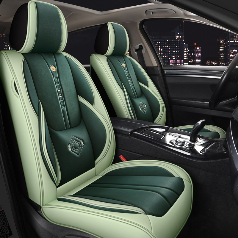 Leather Car Seat Covers Full Set Universal - Skórzane Pokrowce na Siedzenia Samochodowe -