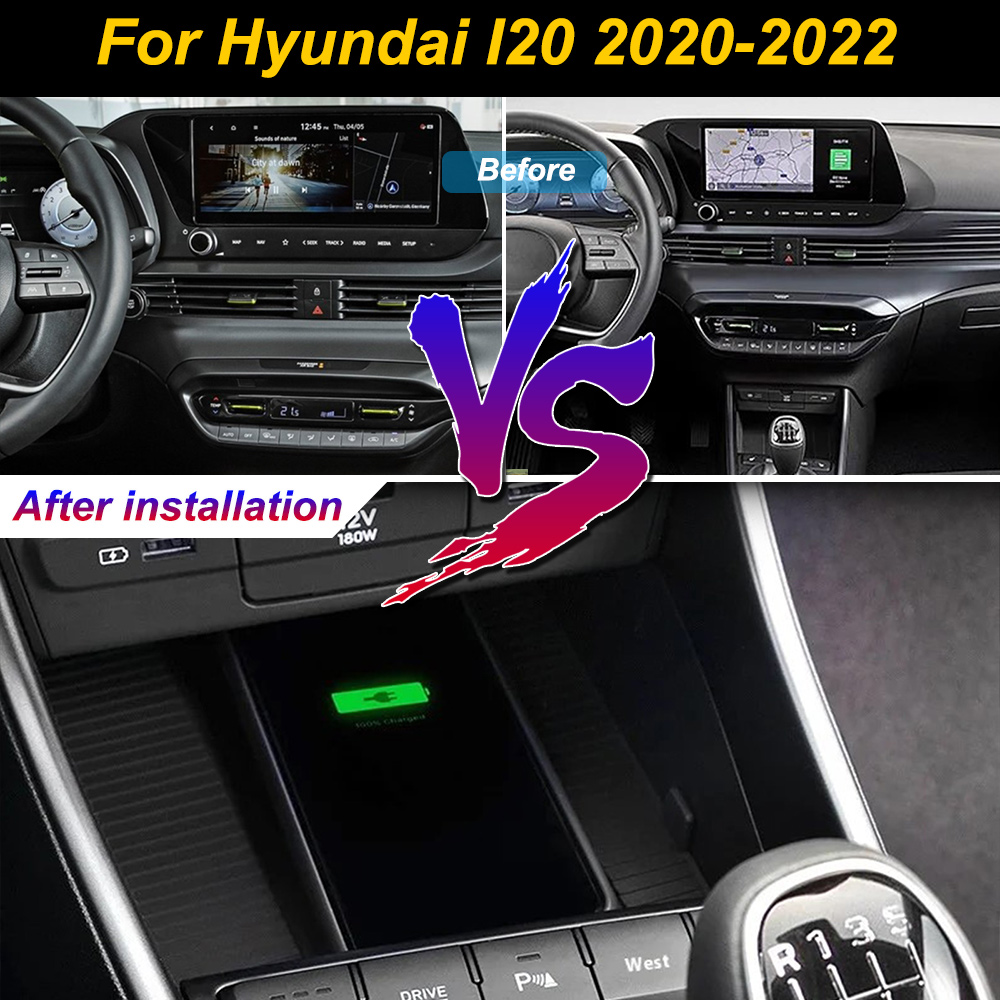 Wireless Car Charger Mount Fast Charging - Radio samochodowe 2DIN do Hyundai I20