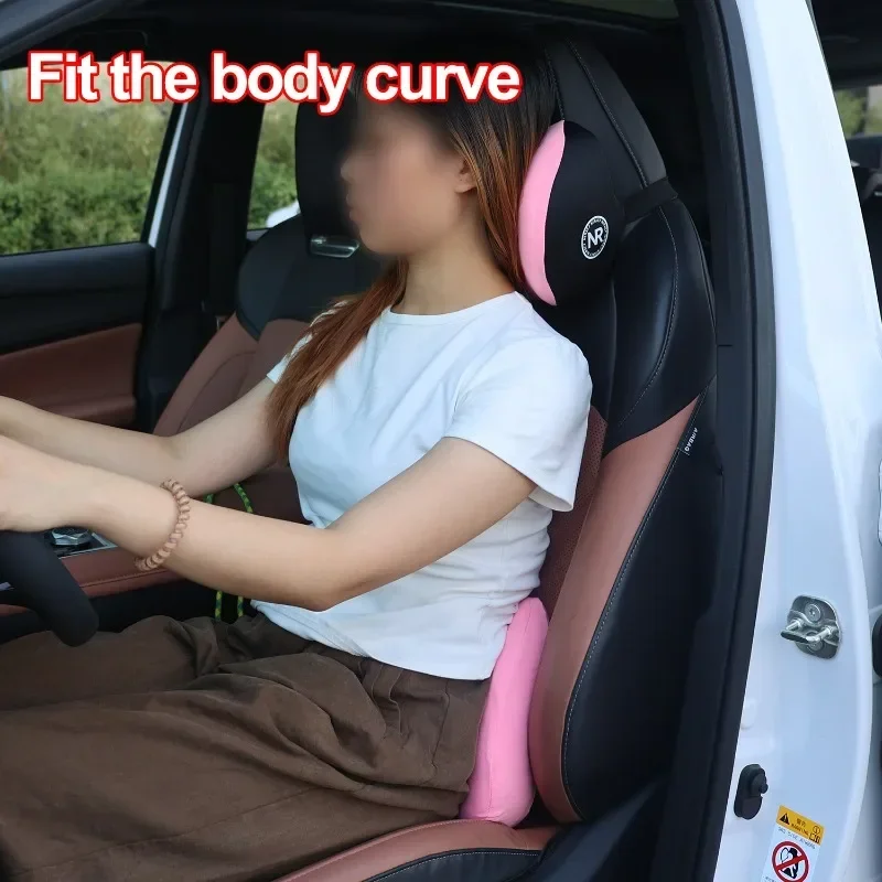 Memory Foam Car Neck Pillow Lumbar Support - Dla komfortu jazdy: akcesoria samochodowe –