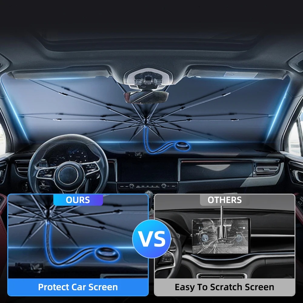 NOWOŚĆ Ulepszona osłona przeci – Car Sunshade Windshield Umbrella Foldable recenzja i cena