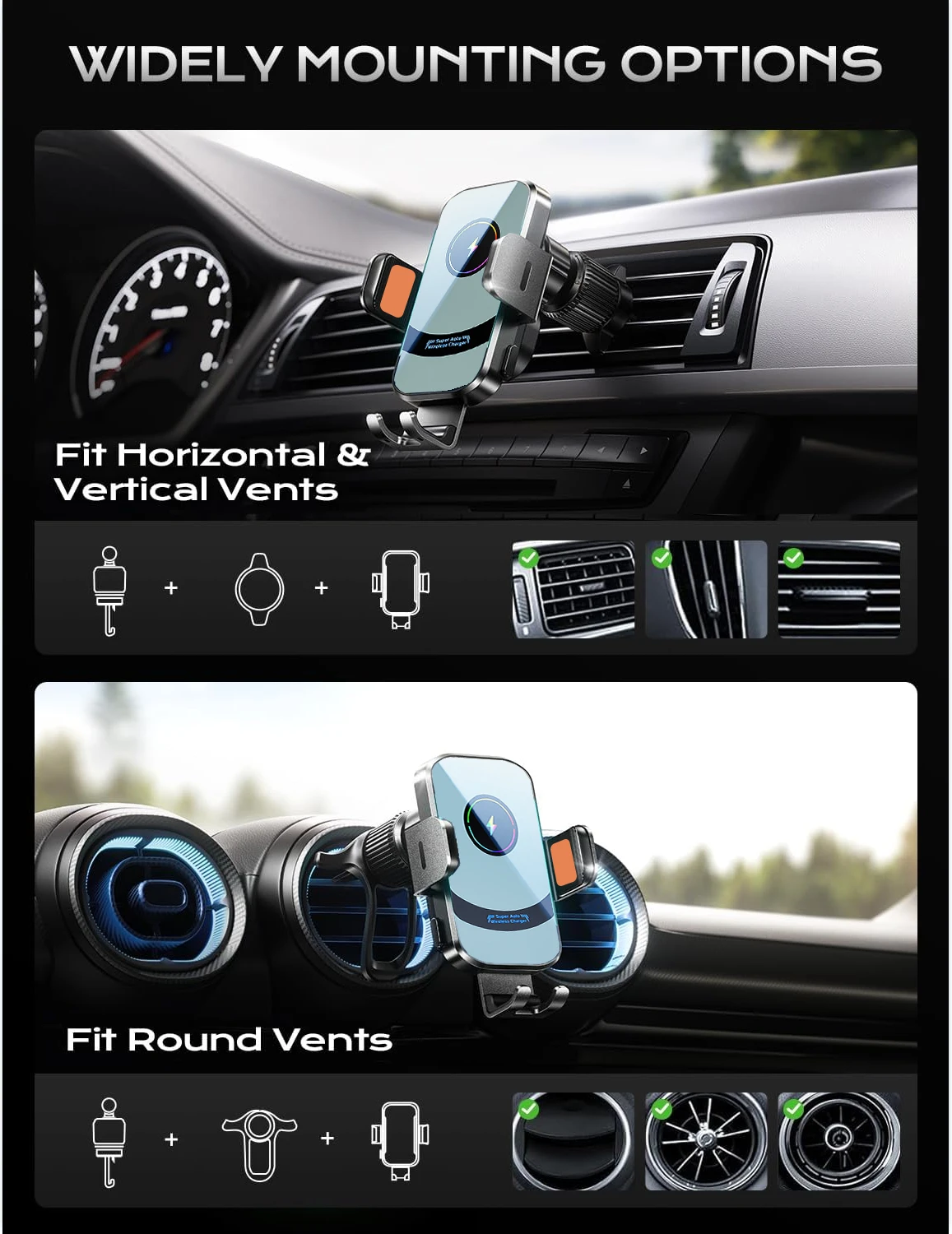 Bezprzewodowa ładowarka samoch – Wireless Car Charger Mount Fast Charging recenzja i cena