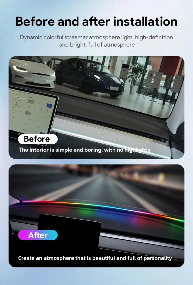 140/150CM LED Samochodowa Lamp – Led Ambient Interior Car Lights App Control recenzja i cena