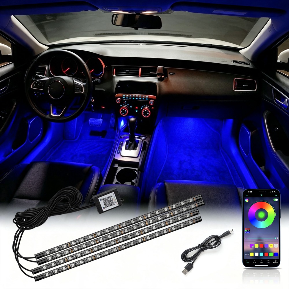 Wielofunkcyjna RGB Neonowa Lam – Led Ambient Interior Car Lights App Control recenzja i cena