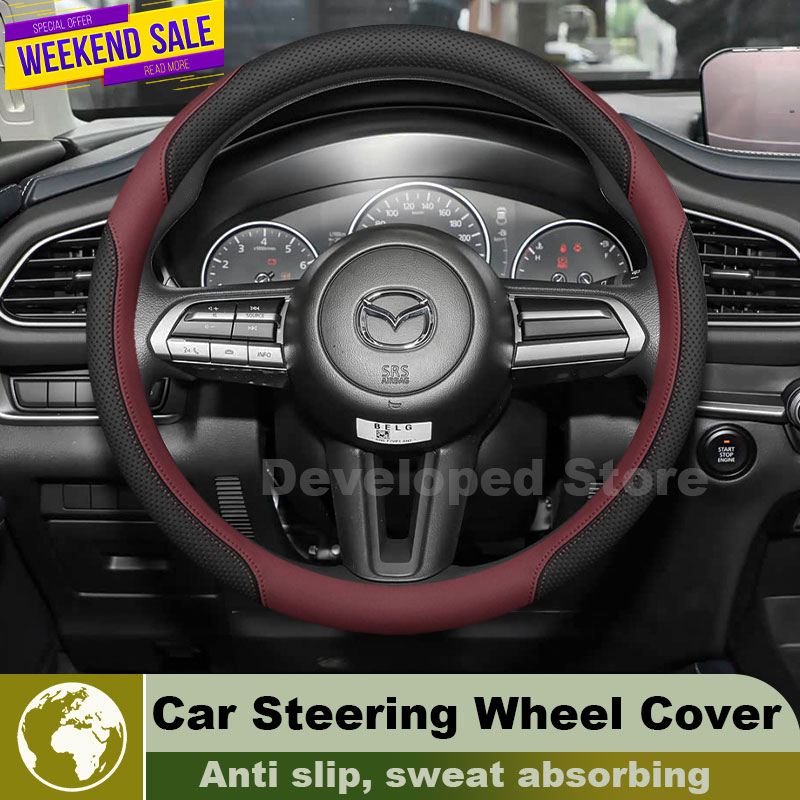 Skórzany pokrowiec na kierowni – Car Steering Wheel Cover Anti Slip Breathable recenzja i cena