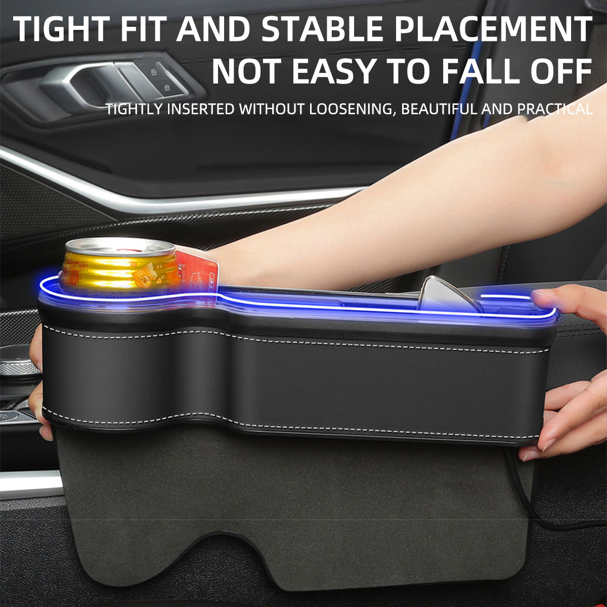 Organizer do samochodu z uchwy – Seat Gap Filler Organizer With Usb Charger recenzja i cena