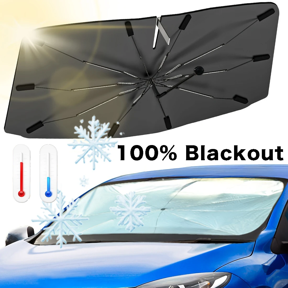 Wielofunkcyjne, wygodne, skład – Car Sunshade Windshield Umbrella Foldable recenzja i cena