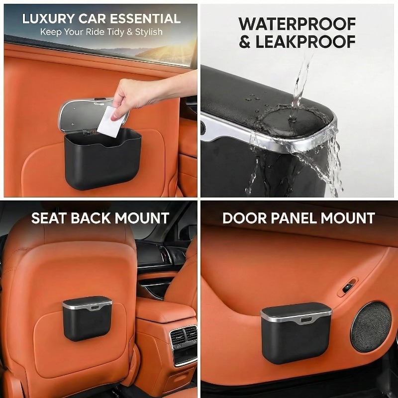 Pojemnik na śmieci do samochod – Waterproof Car Trash Can With Lid recenzja i cena