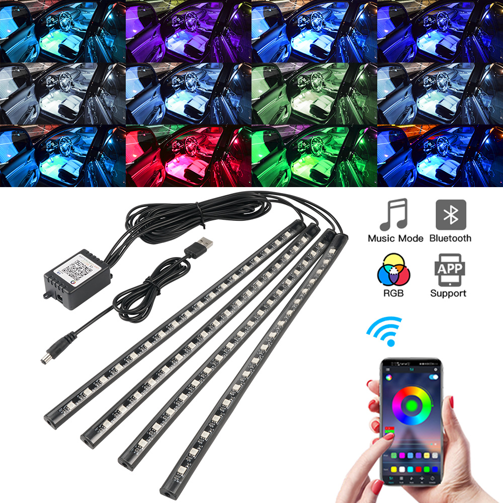Neonowe LED-owe oświetlenie wn – Led Ambient Interior Car Lights App Control recenzja i cena