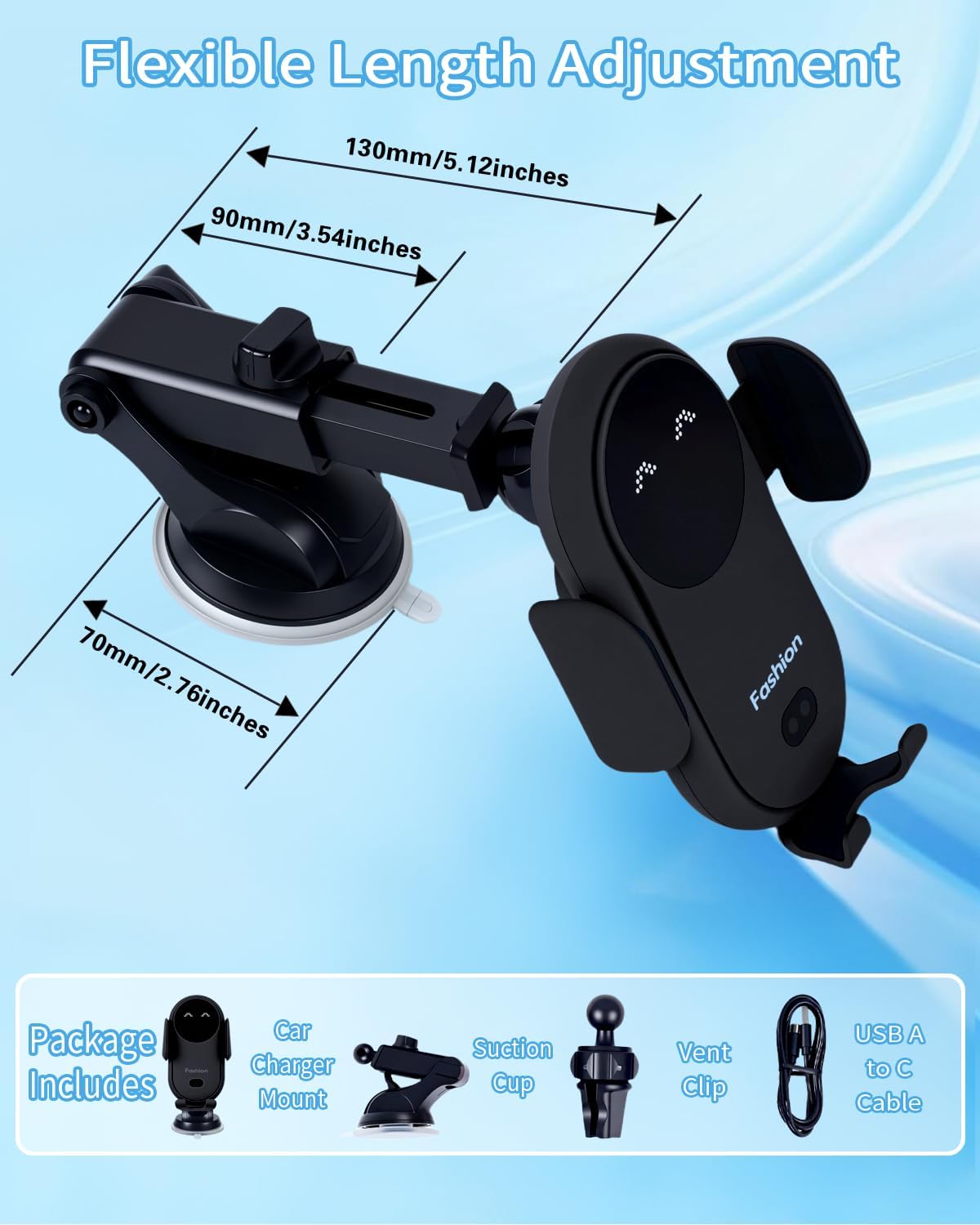 Bezprzewodowa ładowarka samoch – Wireless Car Charger Mount Fast Charging recenzja i cena
