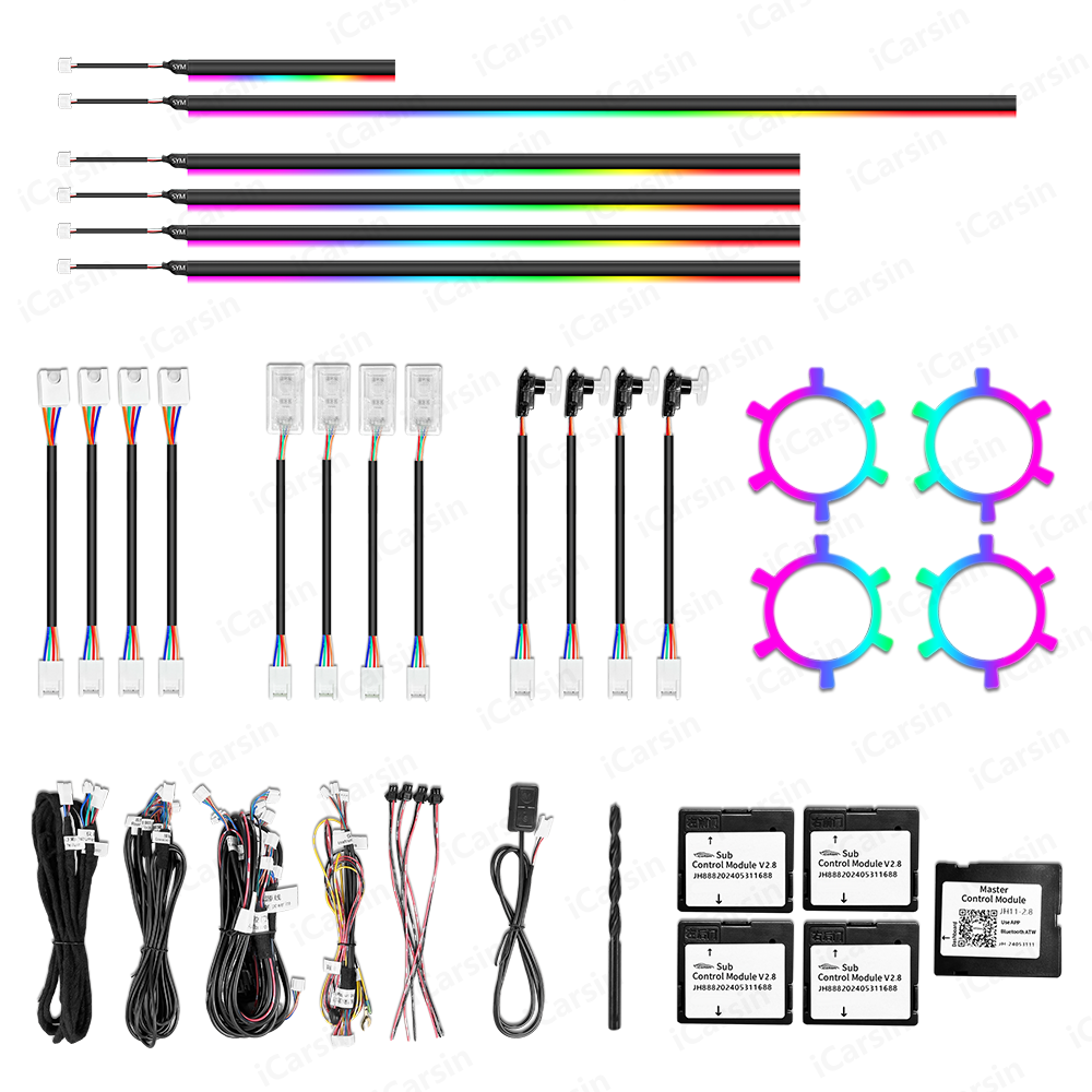 C2 64 Kolory Dynamiczna Symfon – Led Ambient Interior Car Lights App Control recenzja i cena